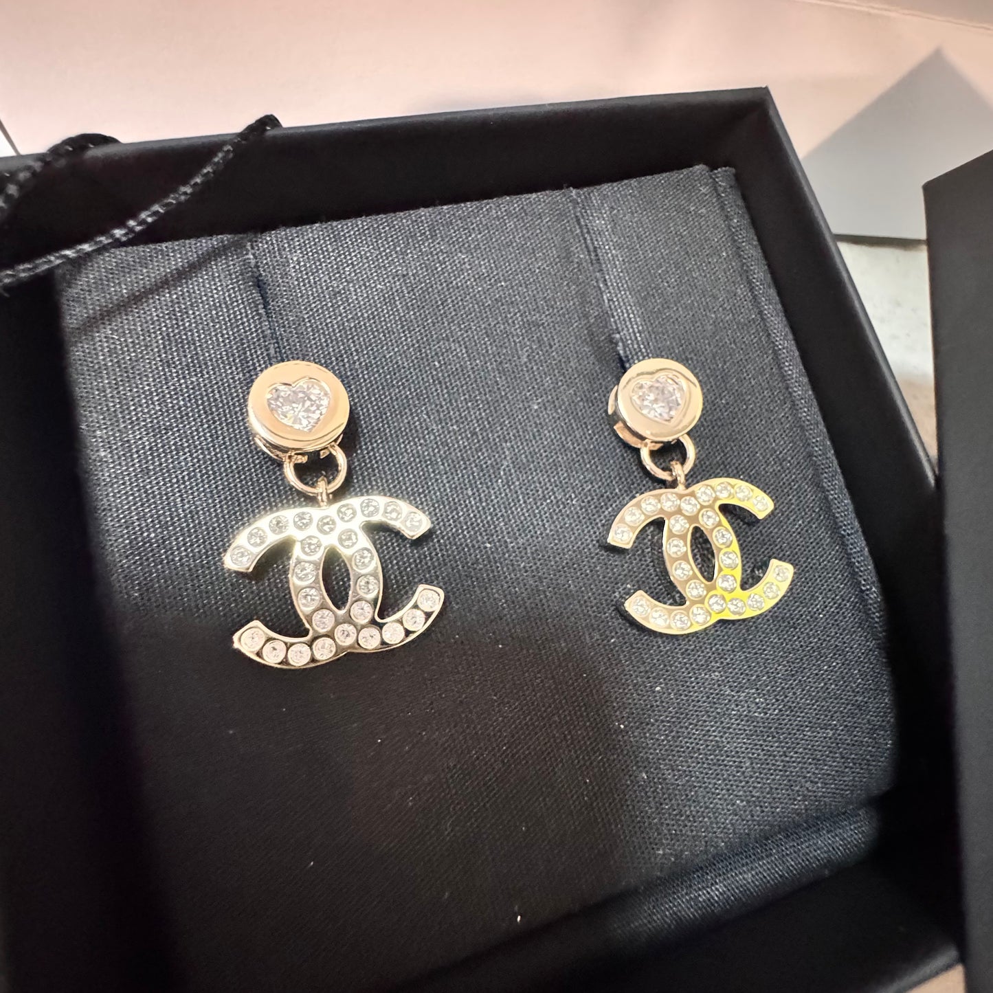 98% NEW - CHANEL Double C earings