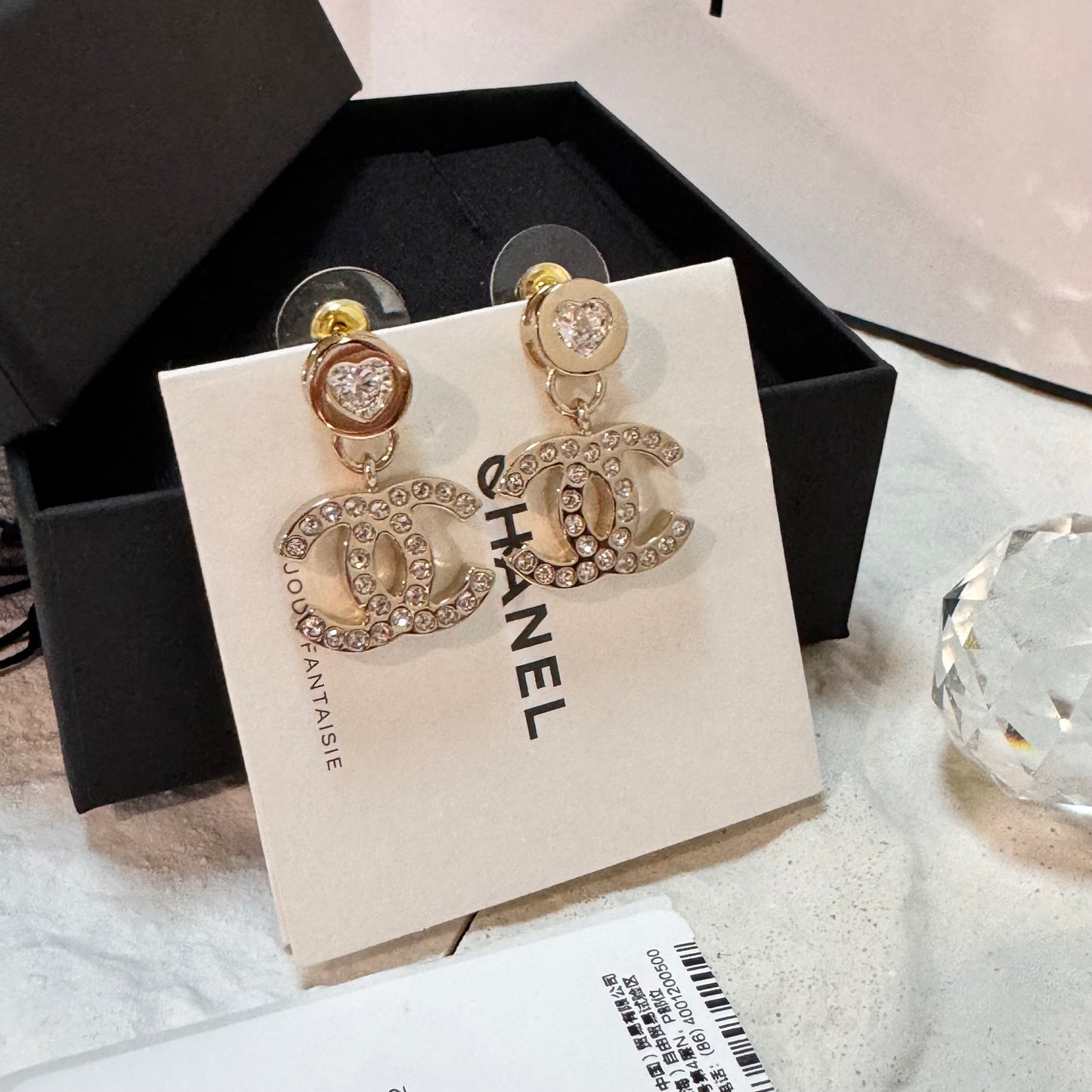 98% NEW - CHANEL Double C earings