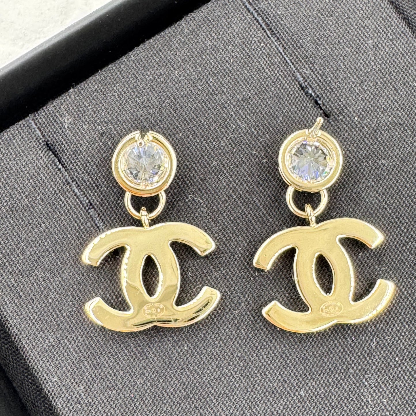 98% NEW - CHANEL Double C earings