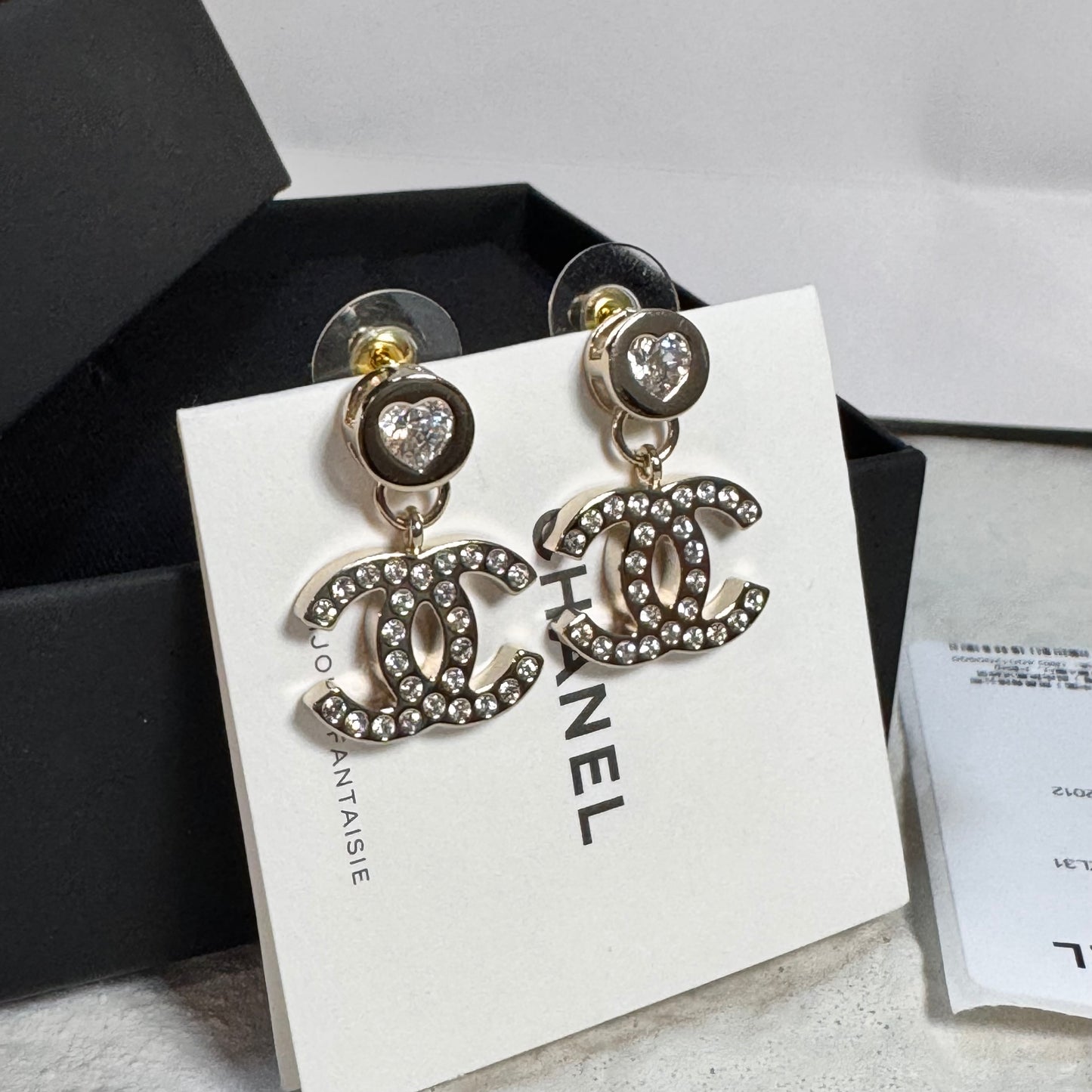 98% NEW - CHANEL Double C earings