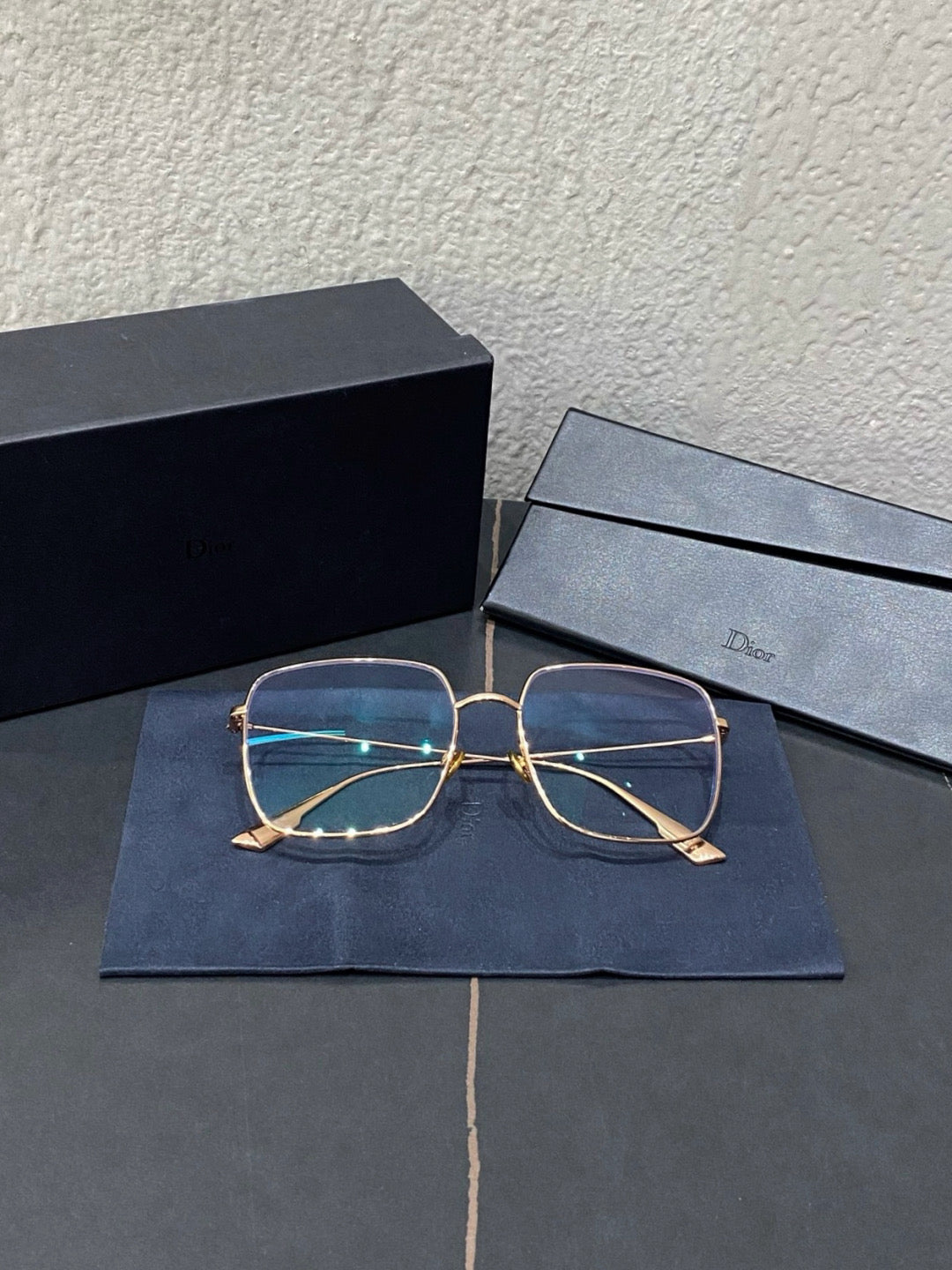 99%NEW - DIOR Gold Frame Blue Light Blocking Glasses