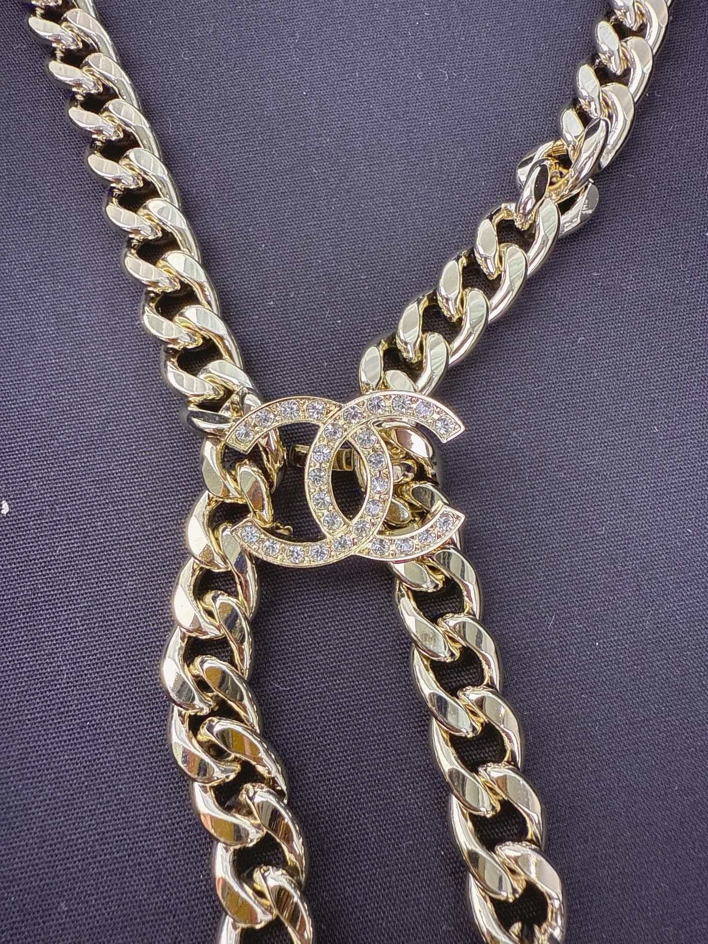 100% NEW - CHANEL Gold Lipstick Perfume Bottle Pendant Necklace
